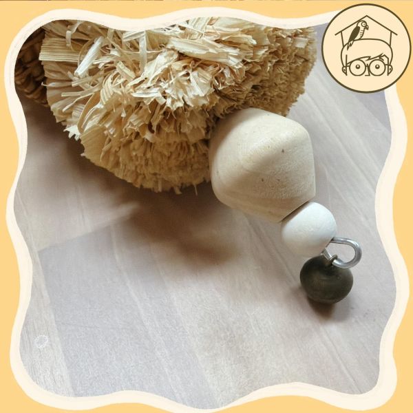 菈非草啃咬漢堡串【鸚鵡小木屋】 