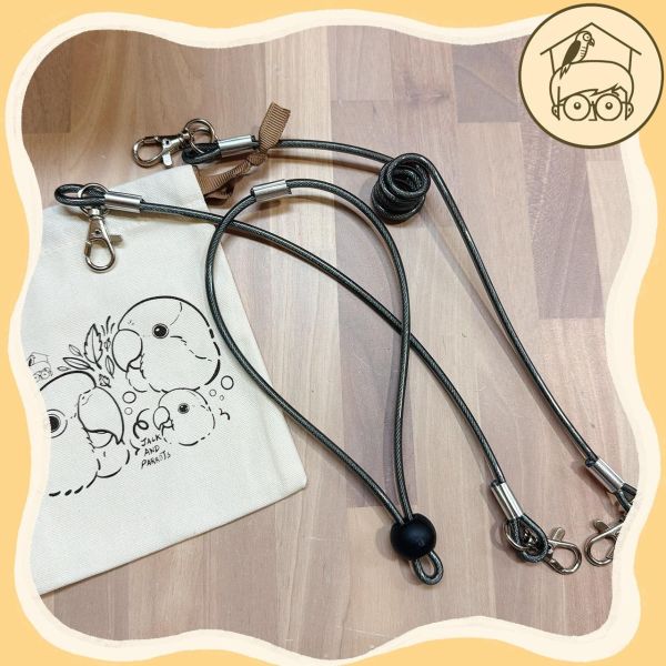 J個好繩｜激推～自用款三節式防咬鋼索外出繩【鸚鵡小木屋】 