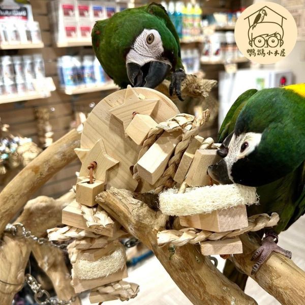 原木蕃茄、桃子大串木塊啃咬串【鸚鵡小木屋】 