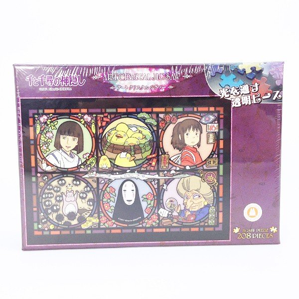 『日本製』宮崎駿 神隱少女 208pcs 透明彩繪壓克力拼圖 台南好玩.日本商品.日本正版.日本代購.日本雜貨.龍貓娃娃.宮崎駿周邊商品.魔女宅急便.神隱少女.無臉男.霍爾移動城堡.波妞.史努比.角落生物.拼圖.Peko牛奶妹.迪士尼