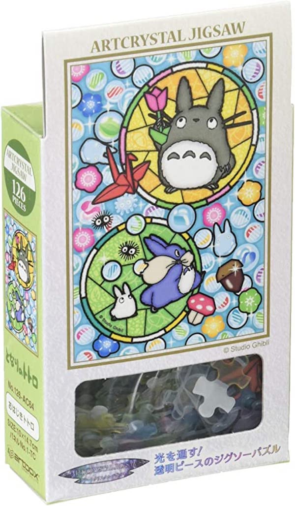 『日本製』宮崎駿 龍貓126pcs 透明壓克力彩繪拼圖 台南好玩.日本商品.日本正版.日本代購.日本雜貨.龍貓娃娃.宮崎駿周邊商品.魔女宅急便.神隱少女.無臉男.霍爾移動城堡.波妞.史努比.角落生物.拼圖.Peko牛奶妹.迪士尼