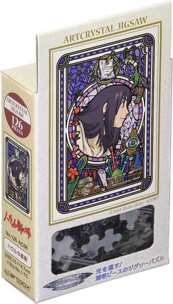 『日本製』宮崎駿 霍爾移動城堡126pcs 透明壓克力彩繪拼圖 台南好玩.日本商品.日本正版.日本代購.日本雜貨.龍貓娃娃.宮崎駿周邊商品.魔女宅急便.神隱少女.無臉男.霍爾移動城堡.波妞.史努比.角落生物.拼圖.Peko牛奶妹.迪士尼