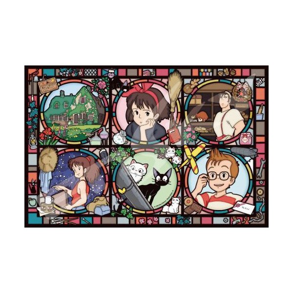 『日本製』宮崎駿 魔女宅急便 208pcs透明彩繪拼圖 台南好玩.日本商品.日本正版.日本代購.日本雜貨.龍貓娃娃.宮崎駿周邊商品.魔女宅急便.神隱少女.無臉男.霍爾移動城堡.波妞.史努比.角落生物.拼圖.Peko牛奶妹.迪士尼