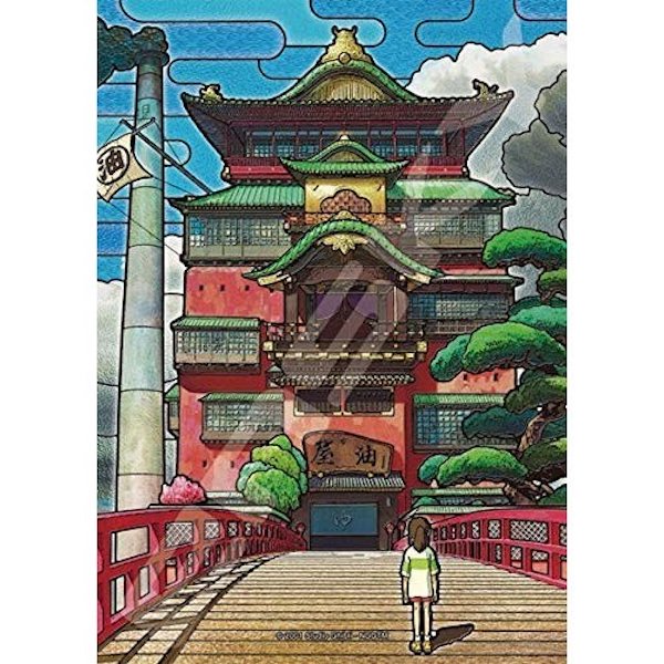 『日本製』宮崎駿 神隱少女208pcs 透明壓克力彩繪拼圖 台南好玩.日本商品.日本正版.日本代購.日本雜貨.龍貓娃娃.宮崎駿周邊商品.魔女宅急便.神隱少女.無臉男.霍爾移動城堡.波妞.史努比.角落生物.拼圖.Peko牛奶妹.迪士尼