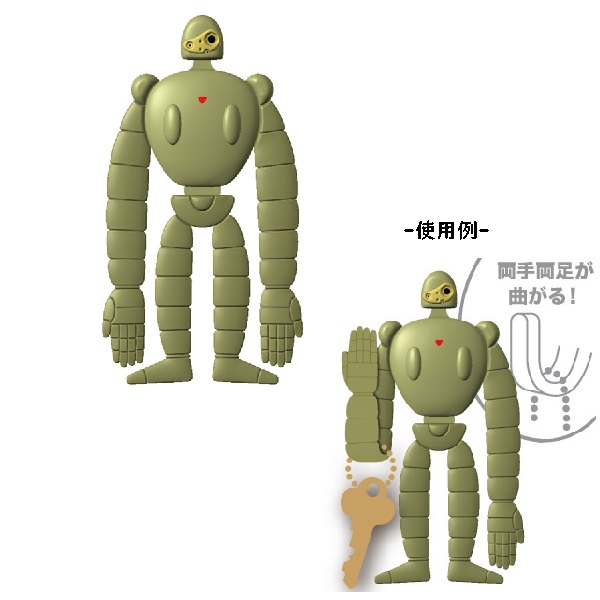 天空之城 拉普達機器人士兵立體活動磁鐵 台南好玩.日本商品.日本正版.日本代購.日本雜貨.龍貓娃娃.宮崎駿周邊商品.魔女宅急便.神隱少女.無臉男.霍爾移動城堡.波妞.史努比.角落生物.拼圖.Peko牛奶妹.迪士尼