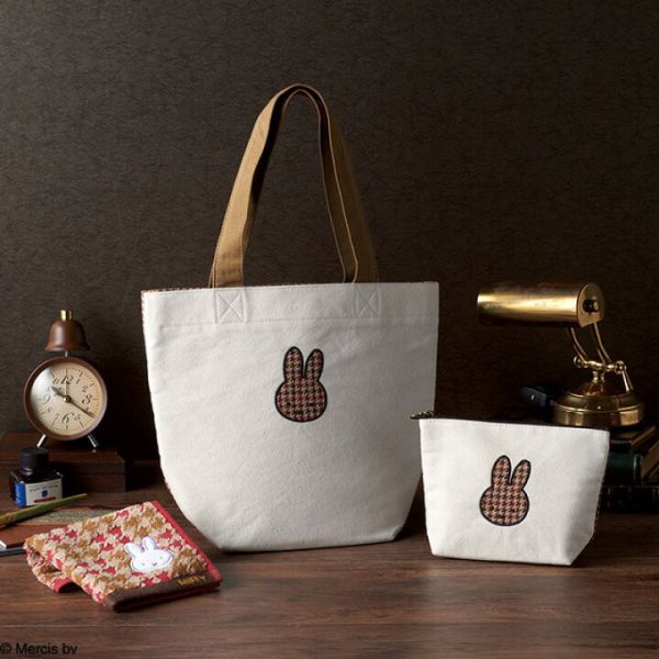 Miffy 米菲兔 經典格紋 手提包 