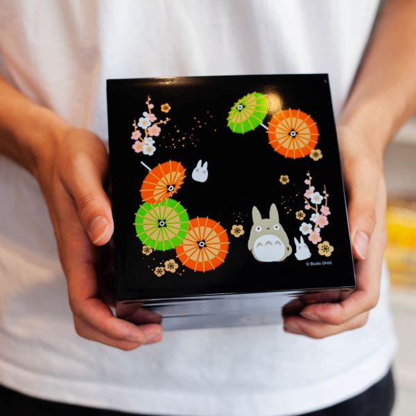 『日本製』宮崎駿 龍貓 漆器2層構造 便當盒 