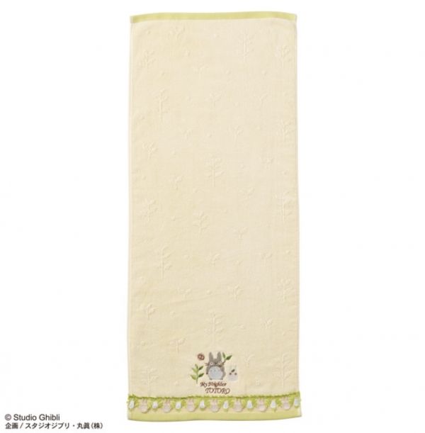 宮崎駿 龍貓 緹花立體花邊長毛巾 台南好玩.日本商品.日本正版.日本代購.日本雜貨.龍貓娃娃.宮崎駿周邊商品.魔女宅急便.神隱少女.無臉男.霍爾移動城堡.波妞.史努比.角落生物.拼圖.Peko牛奶妹.迪士尼