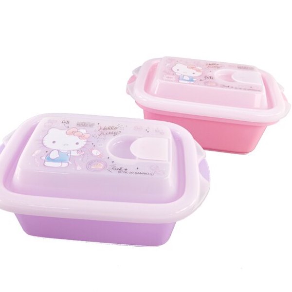 『日本製』三麗鷗 Hello Kitty 輕量型 便當盒/保鮮盒/收納盒~2入 