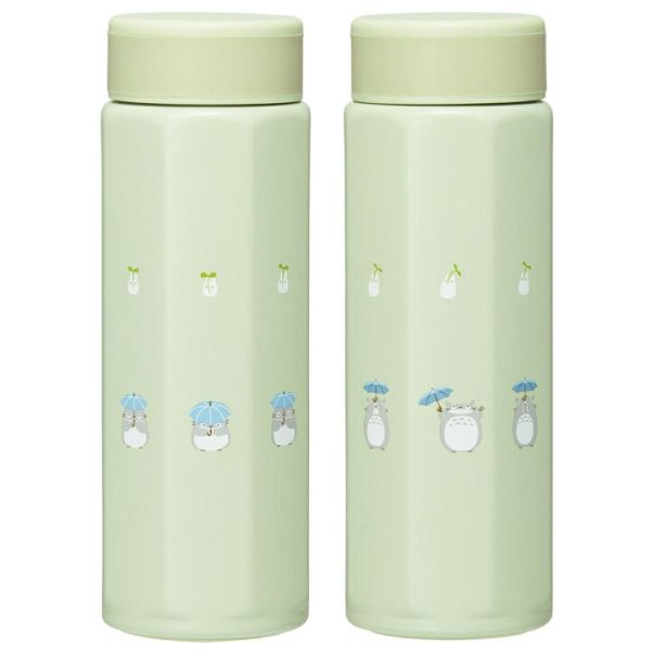 宮崎駿 龍貓 8角造型保溫保冷保溫瓶-500ml 粉綠色 