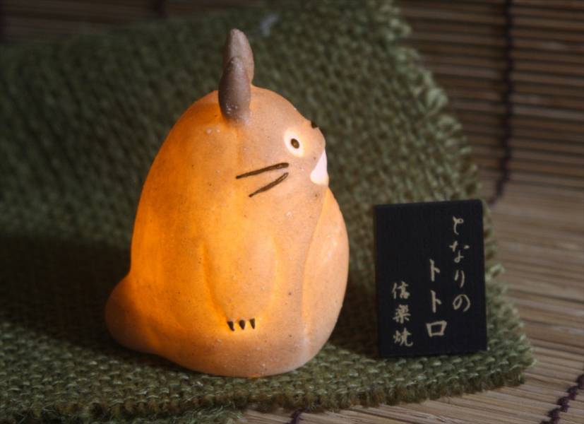 『日本製』宮崎駿 龍貓 信樂燒手工窯燒 夜燈擺飾 台南好玩.日本商品.日本正版.日本代購.日本雜貨.龍貓娃娃.宮崎駿周邊商品.魔女宅急便.神隱少女.無臉男.霍爾移動城堡.波妞.史努比.角落生物.拼圖.Peko牛奶妹.迪士尼