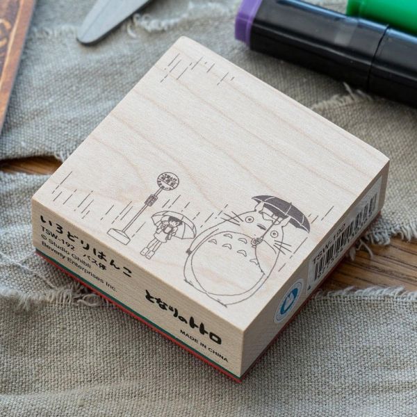 宮崎駿 龍貓 橡皮印章～公車站 