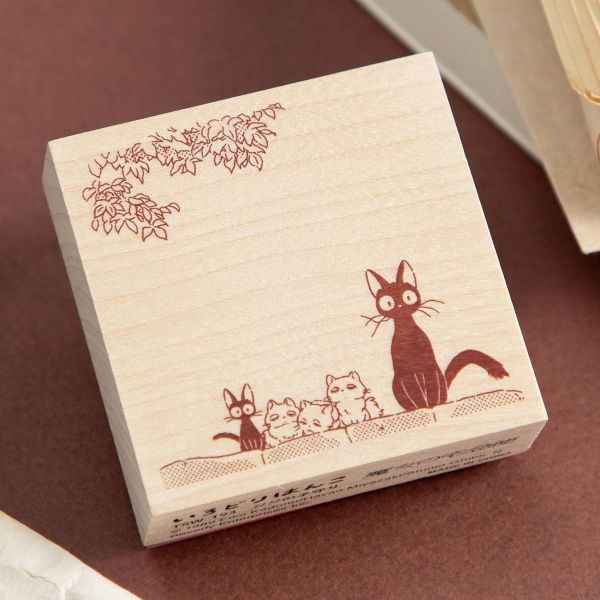 宮崎駿 魔女宅急便 橡皮印章～吉吉與孩子 