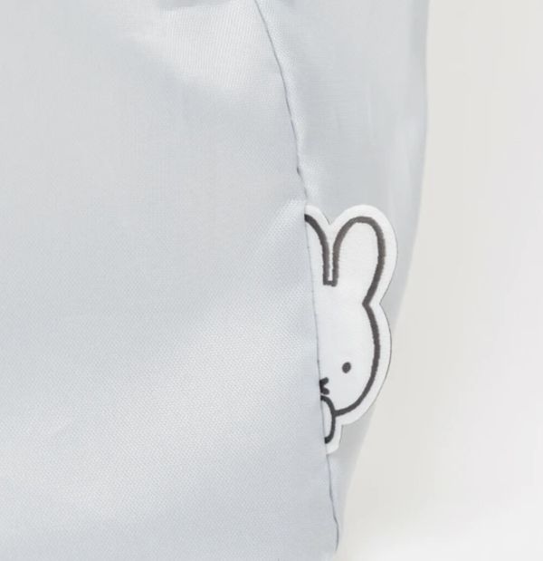 Miffy 米菲兔 大臉折疊收納購物袋-灰 