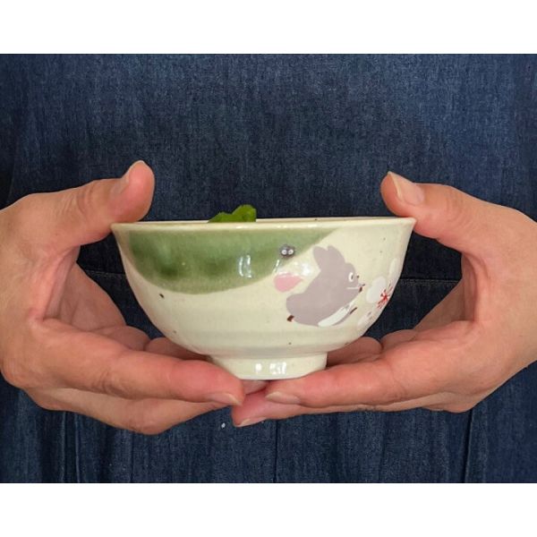 『日本製』龍貓 美濃燒飯碗-和風櫻花 