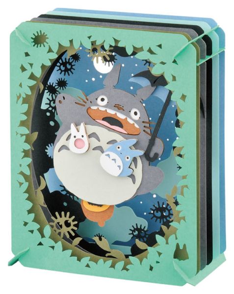 宮崎駿 龍貓 DIY立體紙劇場-月光下的天空 台南好玩.日本商品.日本正版.日本代購.日本雜貨.龍貓娃娃.宮崎駿周邊商品.魔女宅急便.神隱少女.無臉男.霍爾移動城堡.波妞.史努比.角落生物.拼圖.Peko牛奶妹.迪士尼