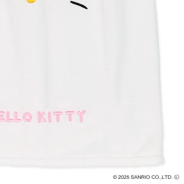 三麗鷗 Hello Kitty 毛巾布材質 帶扣子 浴巾 