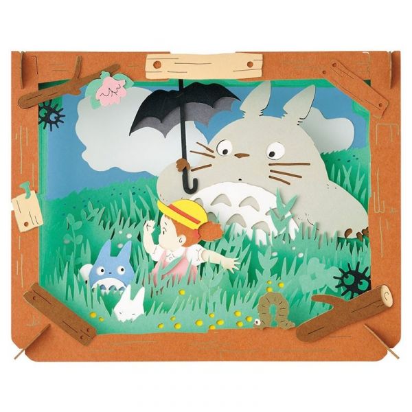 宮崎駿 龍貓 DIY立體紙劇場-草原裡散步 台南好玩.日本商品.日本正版.日本代購.日本雜貨.龍貓娃娃.宮崎駿周邊商品.魔女宅急便.神隱少女.無臉男.霍爾移動城堡.波妞.史努比.角落生物.拼圖.Peko牛奶妹.迪士尼