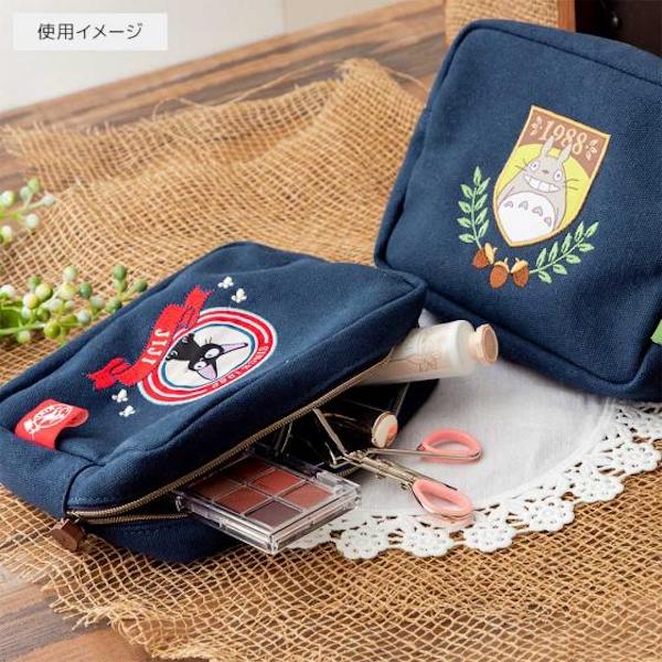 宮崎駿 龍貓 學院風刺繡設計 萬用收納包/化妝包 