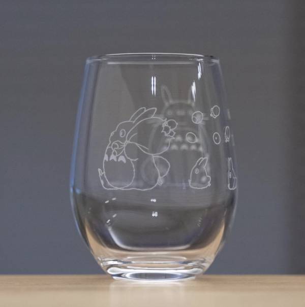 『日本製』Noritake龍貓玻璃杯～龍貓和橡果子 台南好玩.日本商品.日本正版.日本代購.日本雜貨.龍貓娃娃.宮崎駿周邊商品.魔女宅急便.神隱少女.無臉男.霍爾移動城堡.波妞.史努比.角落生物.拼圖.Peko牛奶妹.迪士尼.