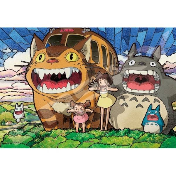 『日本製』宮崎駿 龍貓 300P透明彩繪壓克力拼圖 台南好玩.日本商品.日本正版.日本代購.日本雜貨.龍貓娃娃.宮崎駿周邊商品.魔女宅急便.神隱少女.無臉男.霍爾移動城堡.波妞.史努比.角落生物.拼圖.Peko牛奶妹.迪士尼