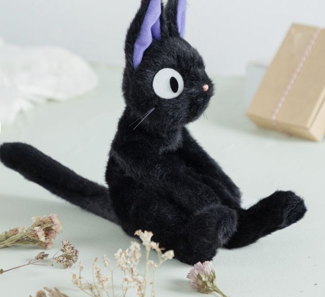 宮崎駿 魔女宅急便 黑貓吉吉 軟綿綿 絨毛玩偶坐姿S 