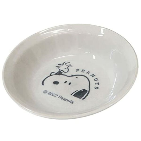 『日本製』PEANUTS 史努比  13.5cm 深瓷盤-特寫 