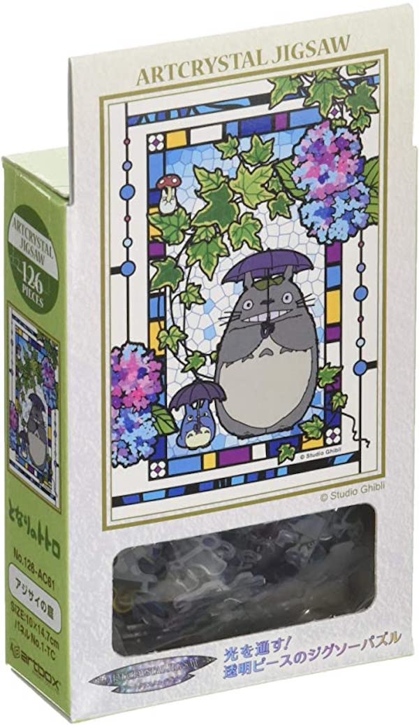 『日本製』宮崎駿 龍貓126pcs 透明壓克力彩繪拼圖 台南好玩.日本商品.日本正版.日本代購.日本雜貨.龍貓娃娃.宮崎駿周邊商品.魔女宅急便.神隱少女.無臉男.霍爾移動城堡.波妞.史努比.角落生物.拼圖.Peko牛奶妹.迪士尼