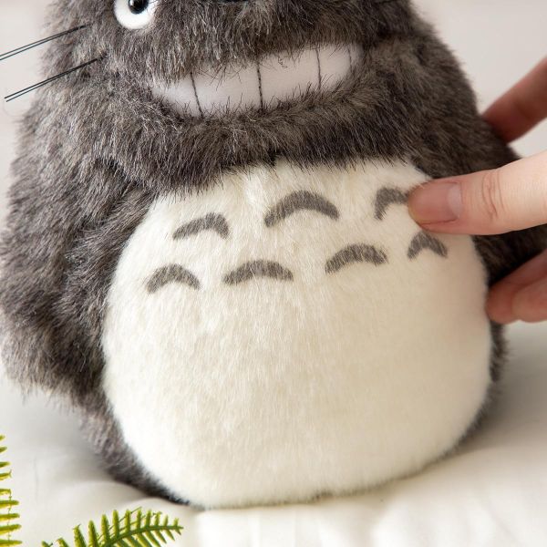 『全新毛絨玩偶系列』宮崎駿 龍貓 經典款材質 灰龍貓玩偶～笑 Ｓ 