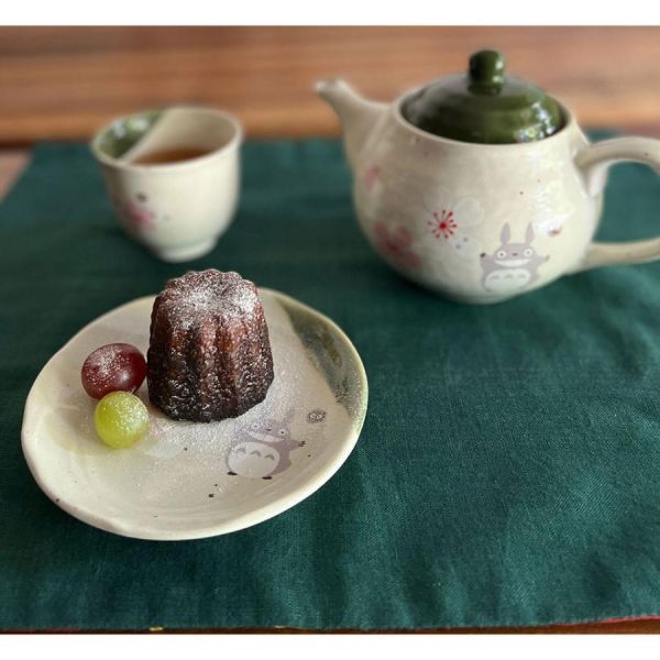 『日本製』龍貓 美濃燒瓷盤S-和風櫻花