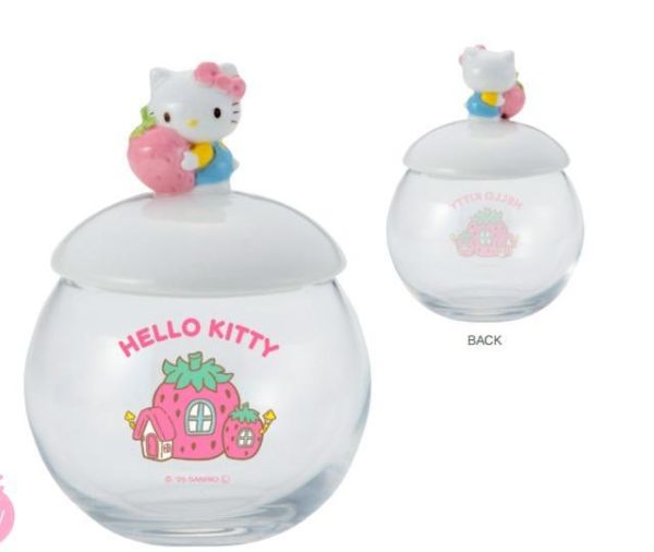 三麗鷗 Hello Kitty 罐 玻璃儲存罐/糖果罐 
