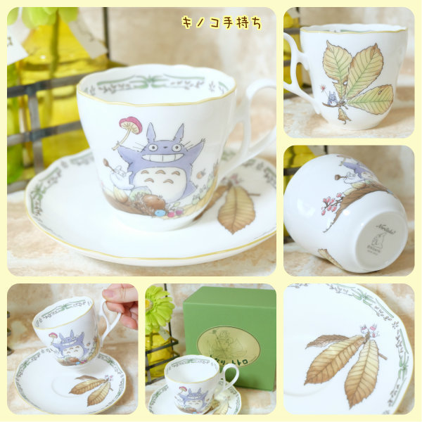 宮崎駿 Noritake 龍貓骨瓷咖啡杯盤組~ 台南好玩.日本商品.日本正版.日本代購.日本雜貨.龍貓娃娃.宮崎駿周邊商品.魔女宅急便.神隱少女.無臉男.霍爾移動城堡.波妞.史努比.角落生物.拼圖.Peko牛奶妹.迪士尼