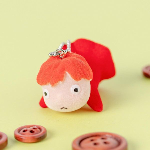 崖上的波妞 波妞植絨 珠鏈小吊飾 