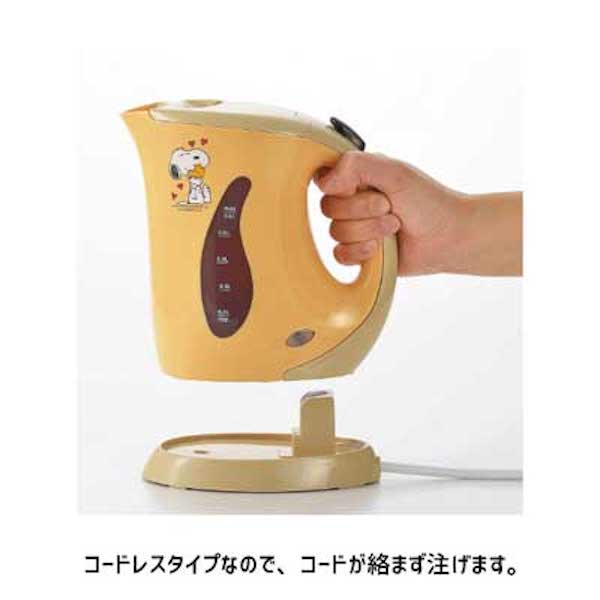 PEANUTS史努比 個人型輕便電熱水壺 0.6L  台南好玩.日本商品.日本正版.日本代購.日本雜貨.龍貓娃娃.宮崎駿周邊商品.魔女宅急便.神隱少女.無臉男.霍爾移動城堡.波妞.史努比.角落生物.拼圖.Peko牛奶妹.迪士尼