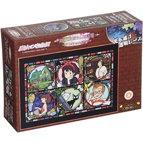 『日本製』宮崎駿 魔女宅急便 208pcs透明彩繪拼圖 台南好玩.日本商品.日本正版.日本代購.日本雜貨.龍貓娃娃.宮崎駿周邊商品.魔女宅急便.神隱少女.無臉男.霍爾移動城堡.波妞.史努比.角落生物.拼圖.Peko牛奶妹.迪士尼