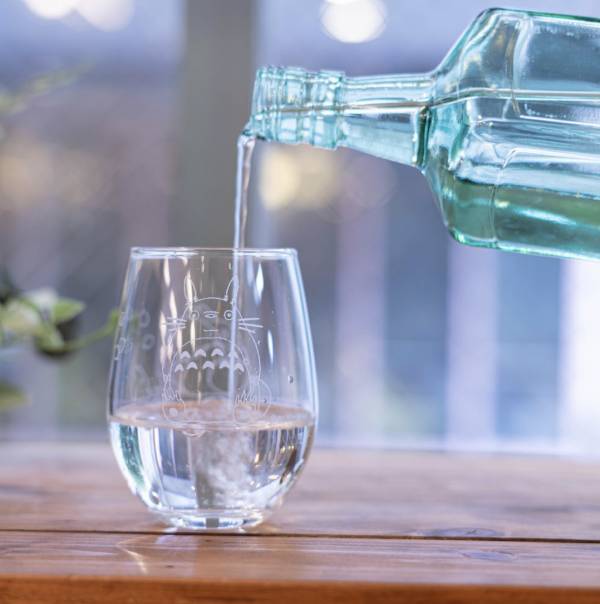 『日本製』Noritake龍貓玻璃杯～龍貓和橡果子 台南好玩.日本商品.日本正版.日本代購.日本雜貨.龍貓娃娃.宮崎駿周邊商品.魔女宅急便.神隱少女.無臉男.霍爾移動城堡.波妞.史努比.角落生物.拼圖.Peko牛奶妹.迪士尼.