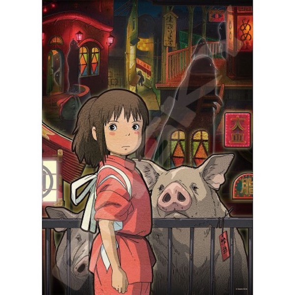 『日本製』宮崎駿 神隱少女 500P透明彩繪壓克力拼圖 台南好玩.日本商品.日本正版.日本代購.日本雜貨.龍貓娃娃.宮崎駿周邊商品.魔女宅急便.神隱少女.無臉男.霍爾移動城堡.波妞.史努比.角落生物.拼圖.Peko牛奶妹.迪士尼.
