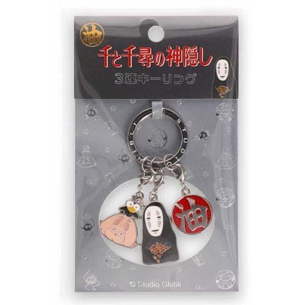 宮崎駿 神隱少女無臉男3連鑰匙圈 
