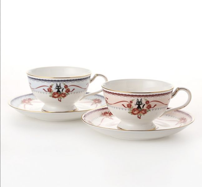 宮崎駿 魔女宅急便 骨瓷咖啡杯+盤～粉紅色 台南好玩.日本商品.日本正版.日本代購.日本雜貨.龍貓娃娃.宮崎駿周邊商品.魔女宅急便.神隱少女.無臉男.霍爾移動城堡.波妞.史努比.角落生物.拼圖.Peko牛奶妹.迪士尼.