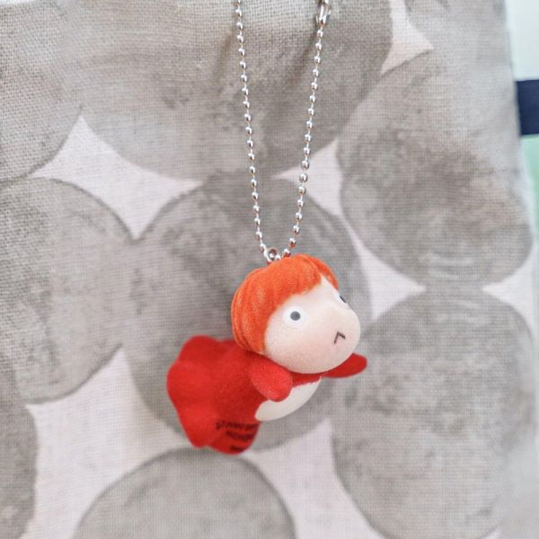 崖上的波妞 波妞植絨 珠鏈小吊飾 