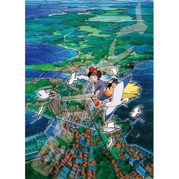 『日本製』宮崎駿 魔女宅急便 500P透明彩繪壓克力拼圖 台南好玩.日本商品.日本正版.日本代購.日本雜貨.龍貓娃娃.宮崎駿周邊商品.魔女宅急便.神隱少女.無臉男.霍爾移動城堡.波妞.史努比.角落生物.拼圖.Peko牛奶妹.迪士尼.