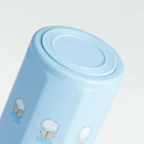宮崎駿 龍貓 八角造型 保溫保冷保溫瓶-350ml 天空藍 