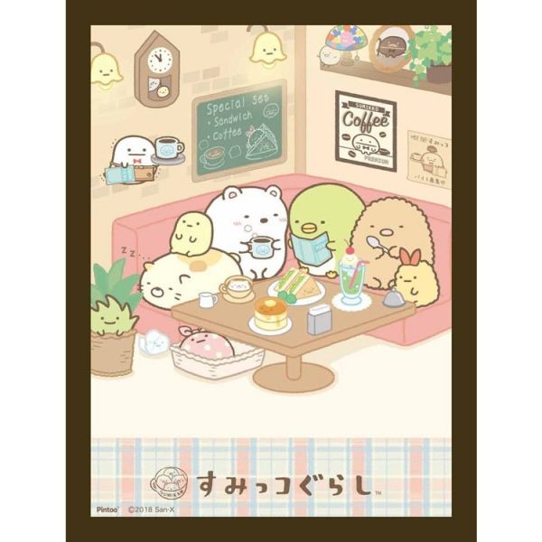角落生物 150pcs迷你畫框拼圖-喫茶店 台南好玩.日本商品.日本正版.日本代購.日本雜貨.龍貓娃娃.宮崎駿周邊商品.魔女宅急便.神隱少女.無臉男.霍爾移動城堡.波妞.史努比.角落生物.拼圖.Peko牛奶妹.迪士尼