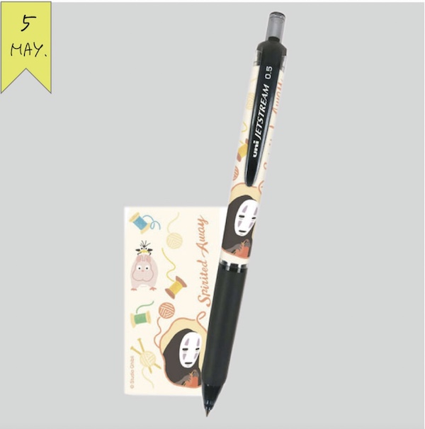 『日本製』宮崎駿 無臉男 三菱0.5mm油性黑色原子筆  台南好玩.日本商品.日本正版.日本代購.日本雜貨.龍貓娃娃.宮崎駿周邊商品.魔女宅急便.神隱少女.無臉男.霍爾移動城堡.波妞.史努比.角落生物.拼圖.Peko牛奶妹.迪士尼.