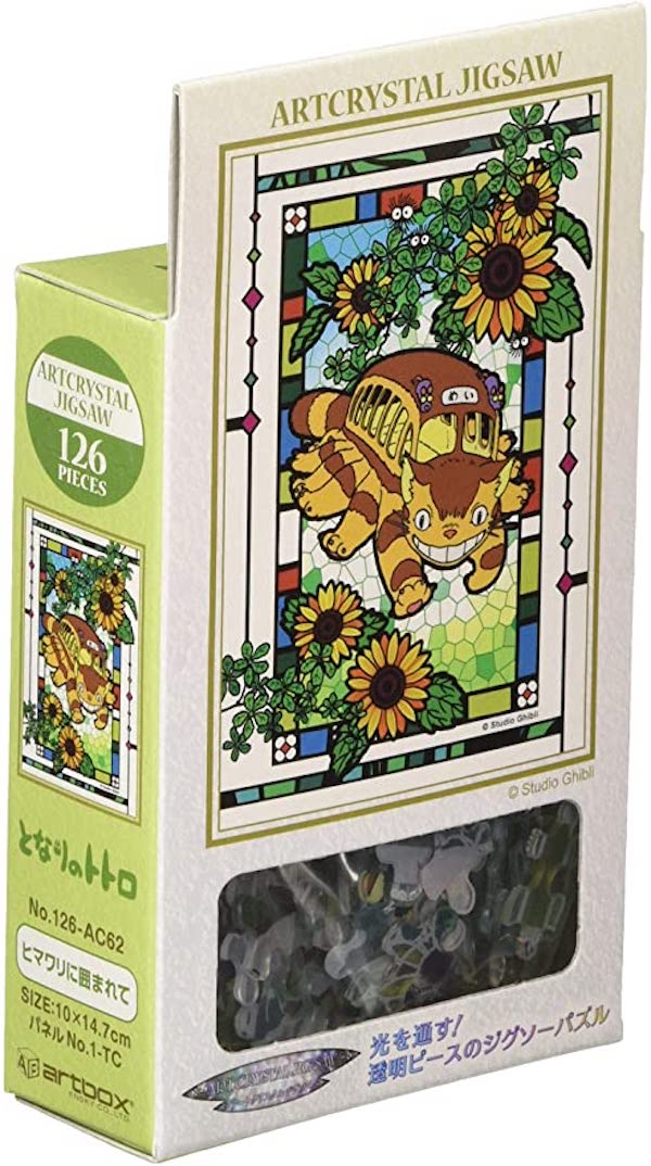 『日本製』宮崎駿 龍貓126pcs 透明壓克力彩繪拼圖 台南好玩.日本商品.日本正版.日本代購.日本雜貨.龍貓娃娃.宮崎駿周邊商品.魔女宅急便.神隱少女.無臉男.霍爾移動城堡.波妞.史努比.角落生物.拼圖.Peko牛奶妹.迪士尼