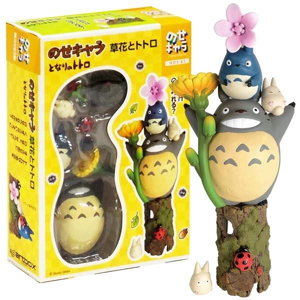 宮崎駿 龍貓-龍貓與草花 療癒疊疊樂 台南好玩.日本商品.日本正版.日本代購.日本雜貨.龍貓娃娃.宮崎駿周邊商品.魔女宅急便.神隱少女.無臉男.霍爾移動城堡.波妞.史努比.角落生物.拼圖.Peko牛奶妹.迪士尼.
