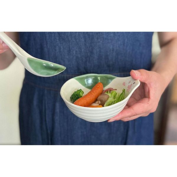 龍貓 美濃燒湯碗-和風櫻花