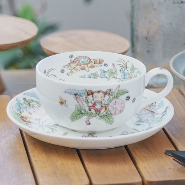 宮崎駿 日本製』Noritake 龍貓 骨瓷奶茶/咖啡杯盤組-4J 