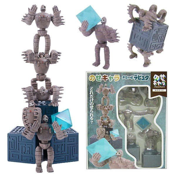 宮崎駿 天空之城-機器人士兵 療癒疊疊樂 台南好玩.日本商品.日本正版.日本代購.日本雜貨.龍貓娃娃.宮崎駿周邊商品.魔女宅急便.神隱少女.無臉男.霍爾移動城堡.波妞.史努比.角落生物.拼圖.Peko牛奶妹.迪士尼.