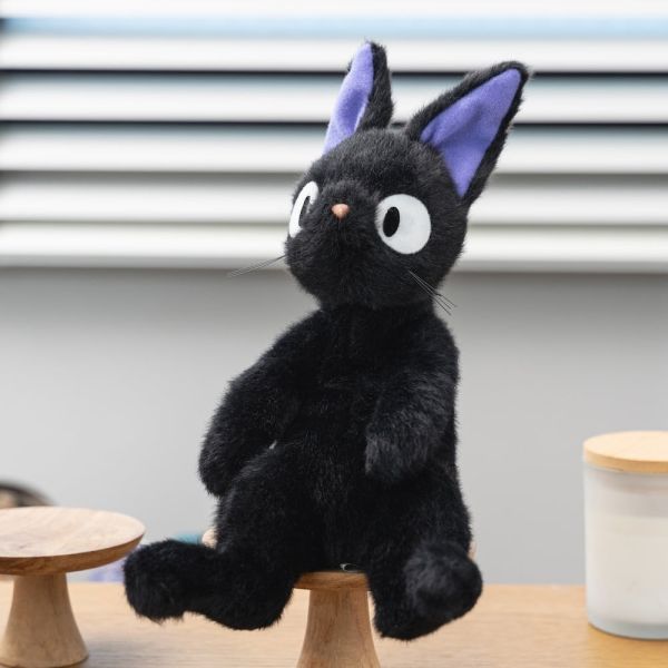 宮崎駿 魔女宅急便 黑貓吉吉 軟綿綿 絨毛玩偶坐姿S 